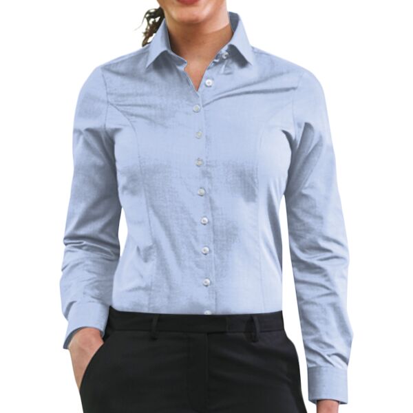Brook Taverner Ladies Aspen Long Sleeve Oxford Shirt Thumbnail
