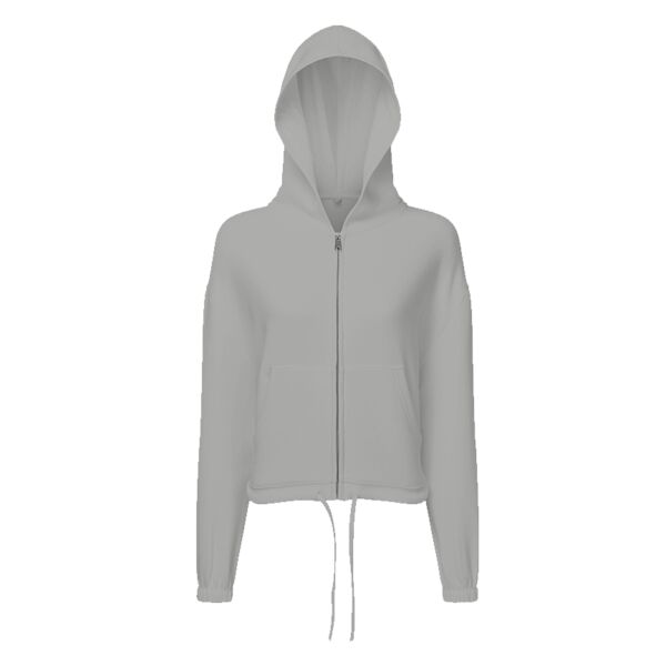 Women's TriDri® recycled cropped oversize full-zip hoodie Thumbnail