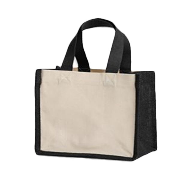 Jute canvas panel shopper Thumbnail