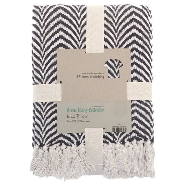 Recycled mixed-fabric throw Thumbnail