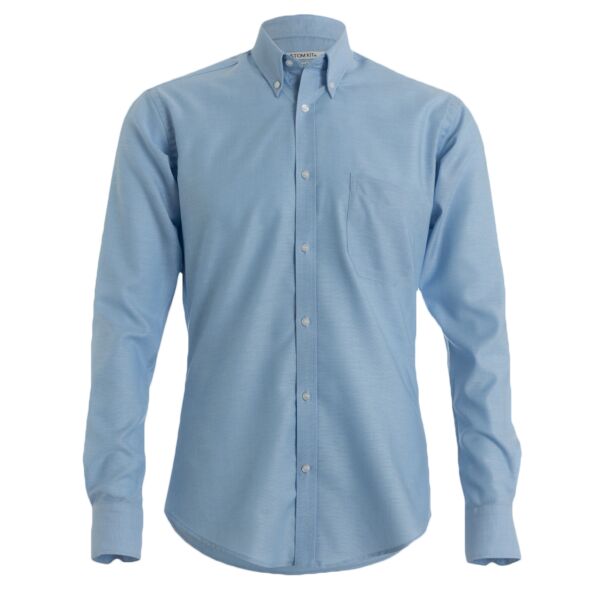 Kustom Kit Long Sleeve Slim Fit Workwear Oxford Shirt Thumbnail