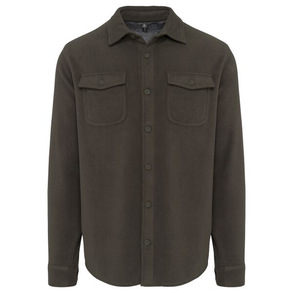 Sherpa-lined fleece overshirt Thumbnail